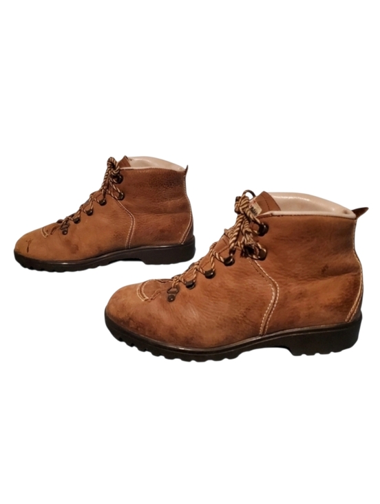 Raichle Shoes - Vintage Raichle Brown Leather Mountaineering Hiker Boots Women's Size 7.5M